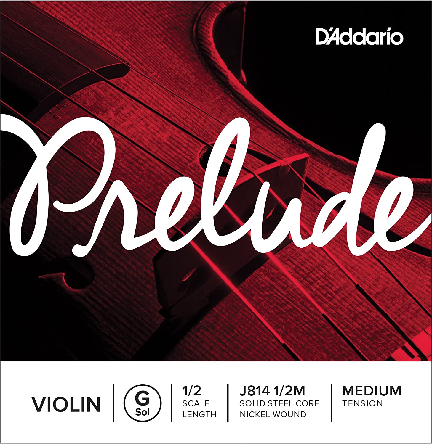 CUERDA VIOLIN - D´ADDARIO PRELUDE 4ª SOL (G) 1/2 J814 MEDIUM