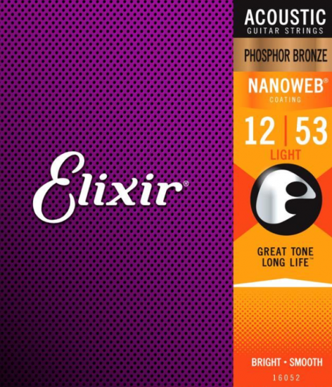 CUERDA GUITARRA ACUSTICA - ELIXIR PH.NANOWEB 16052 (012-053) JGO.