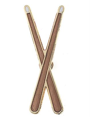 REGALO - MINI PIN BAQUETAS BATERIA (ORO)