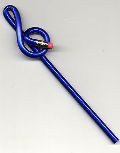 REGALO- LAPIZ CLAVE DE SOL Y GOMA (AZUL)