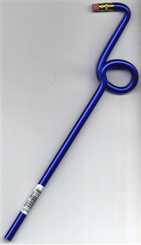 REGALO - LAPIZ EN FORMA DE CORCHEA + GOMA (AZUL) *DESCATALOGADO*