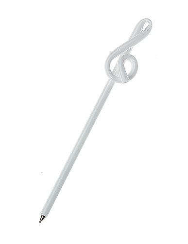 REGALO- BOLIGRAFO CLAVE DE SOL BLANCO