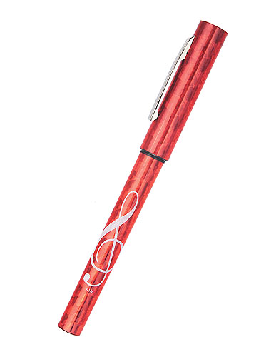 REGALO- BOLIGRAFO METALIZADO CLAVE DE SOL ROJO *DESCATALOGADO*