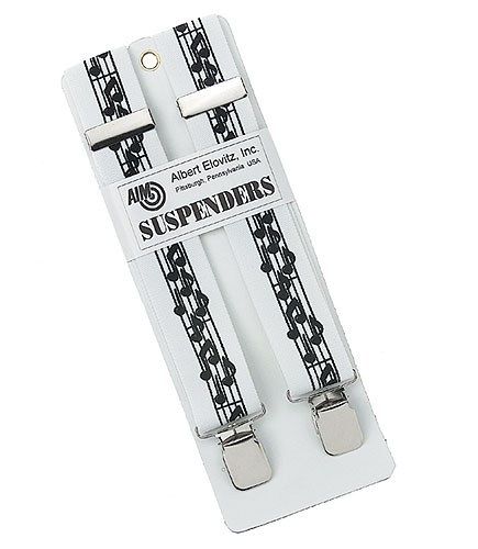 REGALO- TIRANTES  BLANCOS CON NOTAS MUSICALES