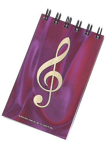 REGALO- BLOCK NOTAS CON RELIEVE CLAVE SOL (8X13CM)