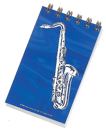 REGALO- BLOCK NOTAS  CON RELIEVE SAXOFON (8X13CM)