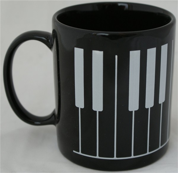 REGALO - TAZA NEGRA CON TECLADO BLANCO ***DESCATALOGADO ***