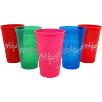 REGALO - VASO DE PLASTICO MUSICAL (DE DIFERENTES COLORES)