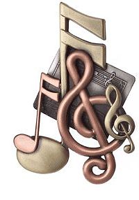 REGALO - BROCHE NOTAS MUSICALES BRONCE *DESCATALOGADO*