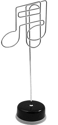 REGALO- CLIP PAPEL PLATA CON SOPORTE NEGRO