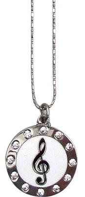 REGALO - COLGANTE REDONDO CLAVE DE SOL + CADENA (PLATA) DESCATALOGADO