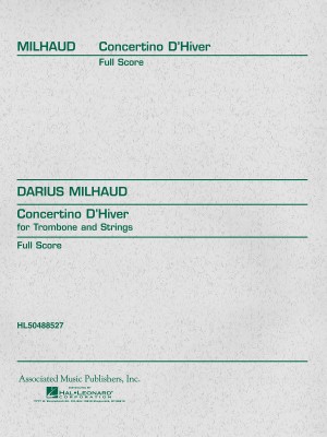 MILHAUD D. - CONCERTINO DE INVIERNO -