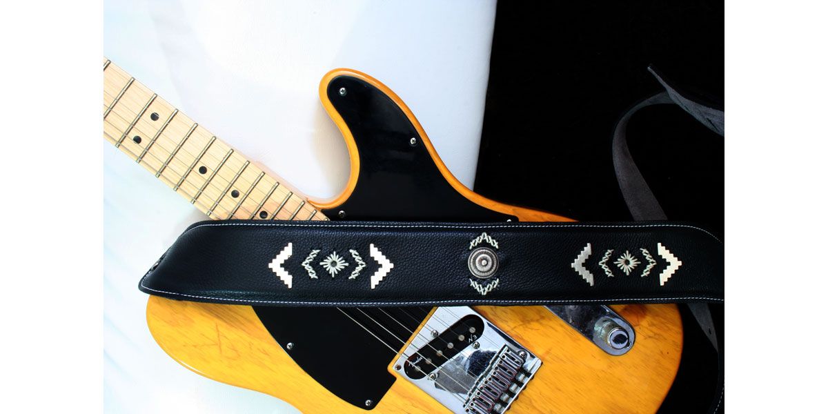 CORREA GUITARRA - BOURBON STRAP APACHE CUERO