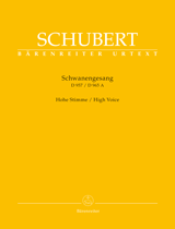 SCHUBERT F. - SCHWANENGESANG D957/ DIE TAUBENPOST D965A HIGH VOICE