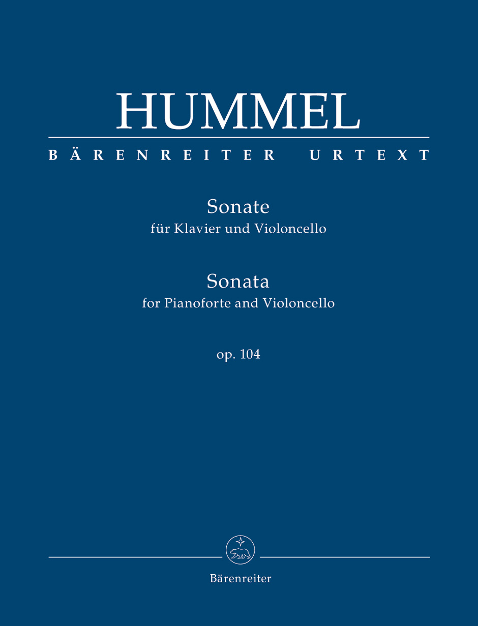 HUMMEL J.N - SONATA VIOLONCHELO OP.104 URTEXT