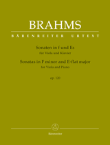 BRAHMS J. - SONATAS FAm - MIBM  OP.120 VIOLA URTEXT