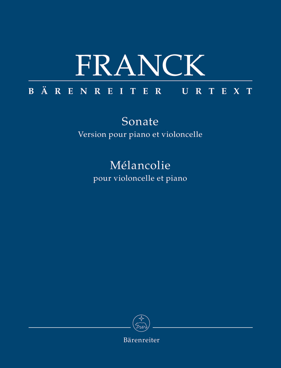 FRANCK C. - SONATA ANDANTINO QUIETOSO OP.6 -MELANCOLIE  VIOLONCHELO