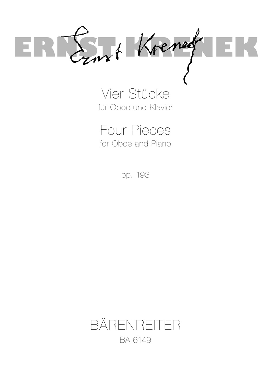 KRENEK E. - PIEZAS (4) OP. 193