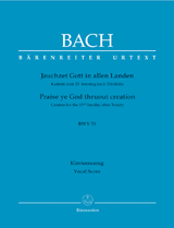 BACH J.S. - CANTATA Nº51 JAUCHZET GOTT IN ALLEN LAN. - BWV.51 URTEXT