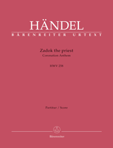 HANDEL G.F. - ZADOK THE PRIEST HWV258 URTEXT