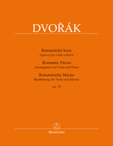 DVORAK A. - PIEZAS ROMANTICAS VIOLA OP.75 URTEXT