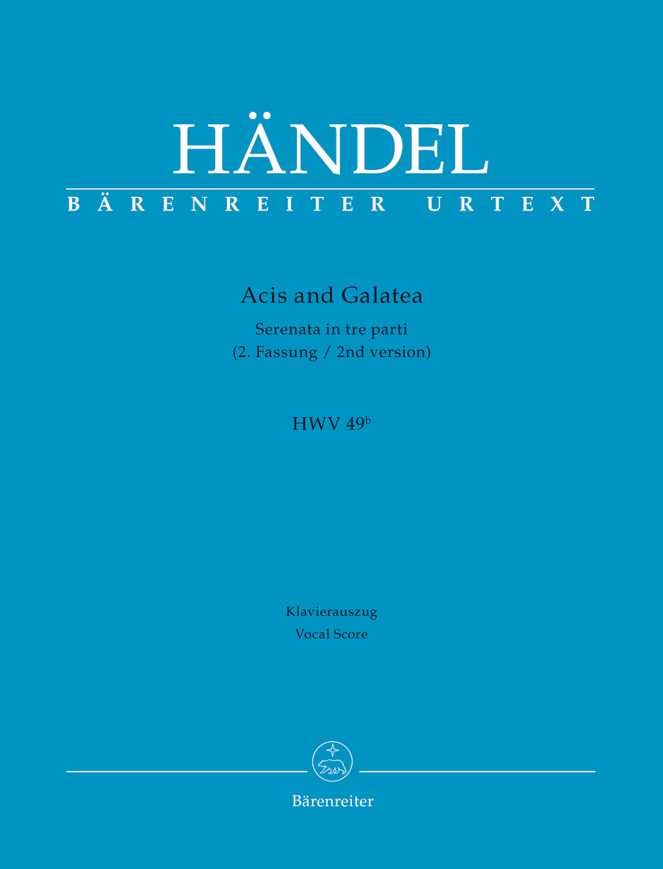 HANDEL G.F. - ACIS AND GALATEA HWV 49Ab URTEXT (CANTO/P)
