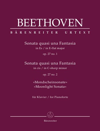 BEETHOVEN L.V. - SONATAS QUASI UNA FANTASIA  OP.27 Nº 1 Y 2  URTEXT