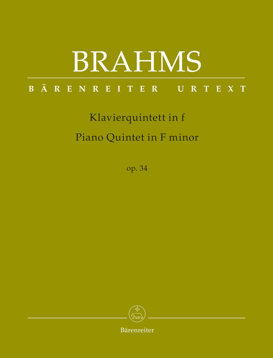 BRAHMS J. - QUINTETO PIANO FA m OP.34 URTEXT