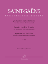 SAINT SAENS C. - CUARTETO CUERDA Nº 2 OP.153 SOL M URTEXT