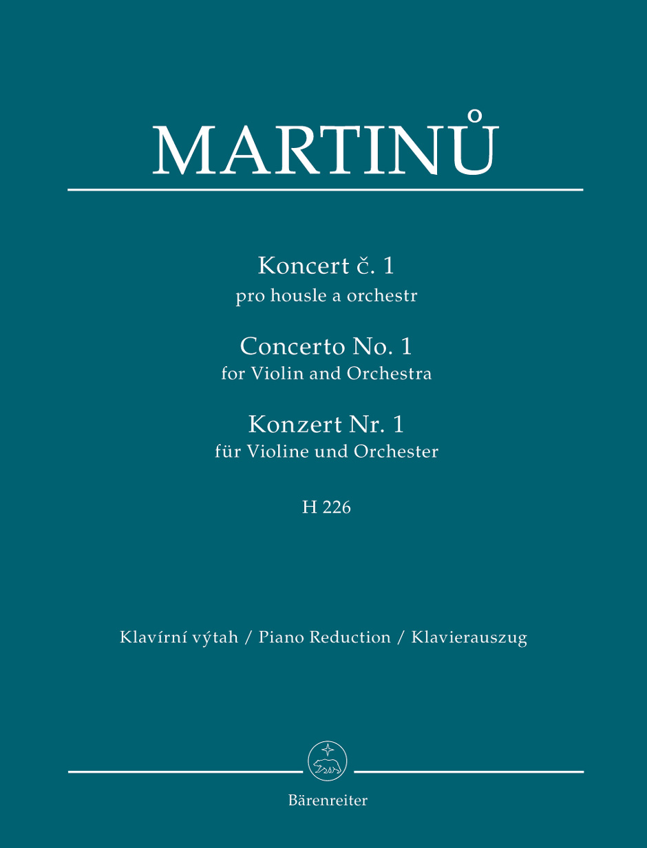 MARTINU B. - CONCIERTO Nº1 VIOLIN H226 URTEXT