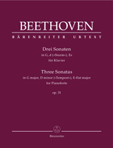 BEETHOVEN L.V. - SONATAS OP.31 SOLM, REM TEMPESTAD Y MIbM URTEXT