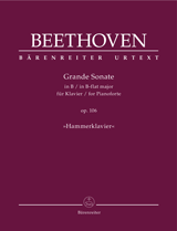 BEETHOVEN L.V. - GRANDE SONATA SIbM OP.106 HAMMERKLAVIER URTEXT