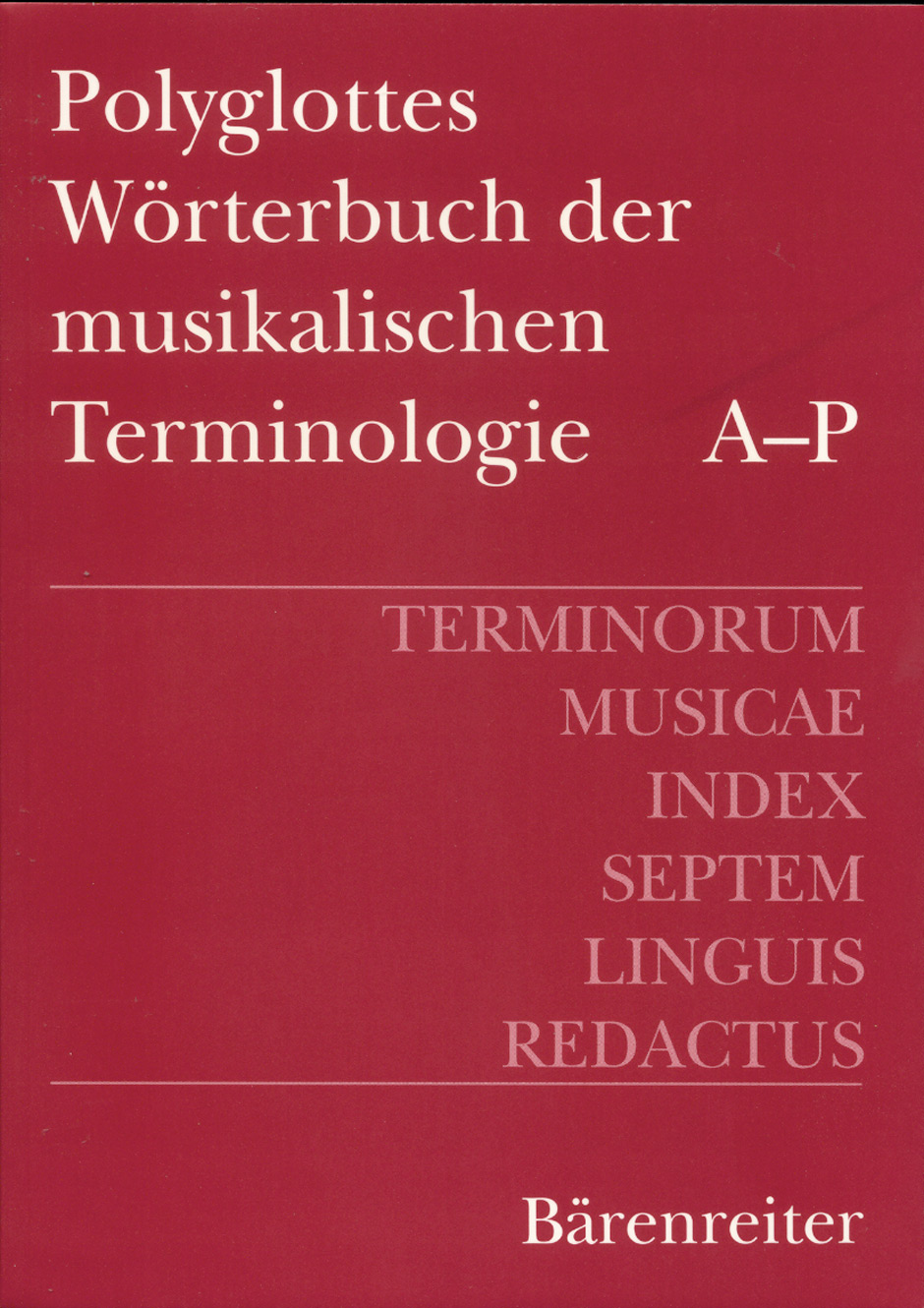 LEUCHTMANN - DICCIONARIO TERMINORUM MUSICAE (2 VOLS) -