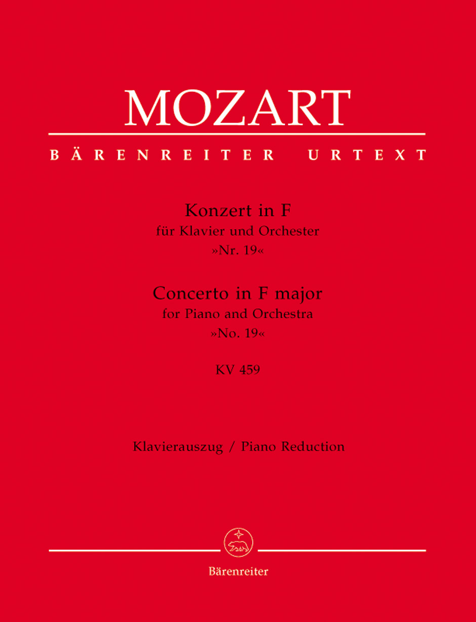 MOZART W.A. - CONCIERTO Nº19 FA M URTEXT - KV.459
