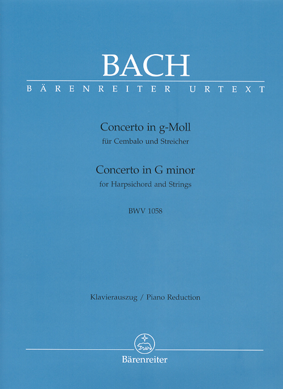 BACH J.S. - CONCIERTO SOL m URTEXT - BWV.1058 (2P 4MANOS)