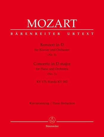 MOZART W.A. - CONCIERTO Y RONDO RE M URTEXT - KV.175/382
