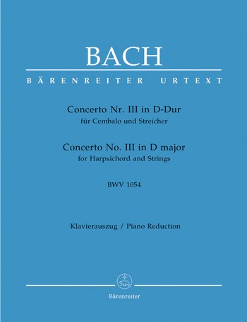 BACH J.S. - CONCIERTO Nº3 RE M URTEXT - BWV.1054