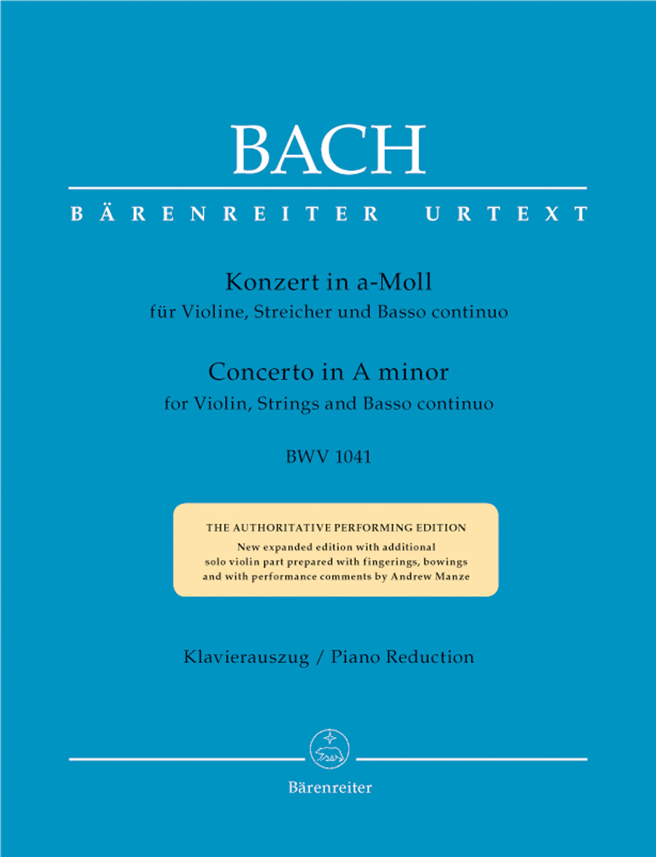 BACH J.S. - CONCIERTO Nº1 LA m URTEXT - BWV.1041 violin y piano
