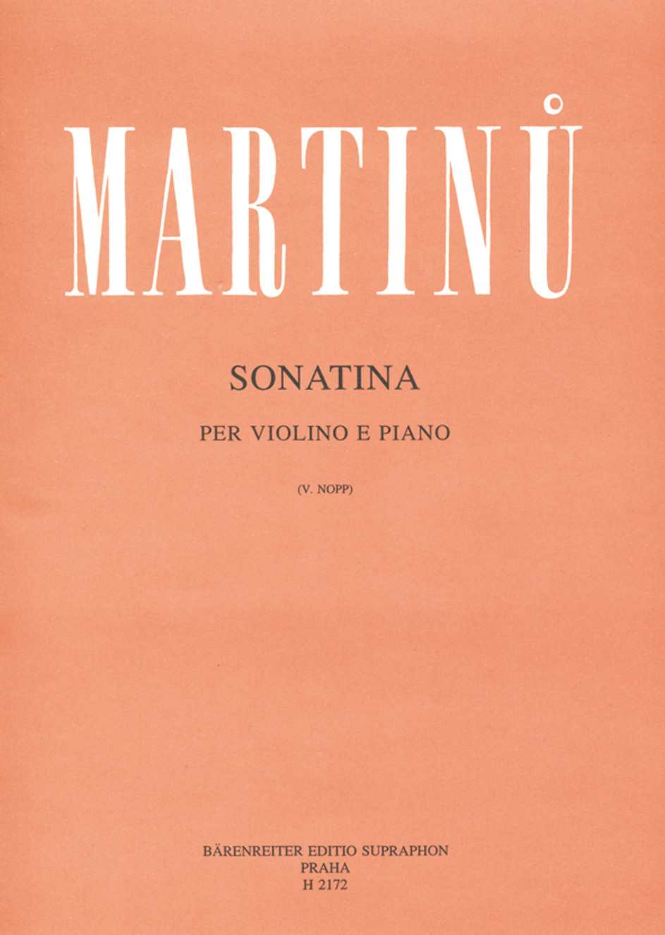 MARTINU B. - SONATINA -(V/P)