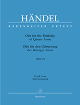 HANDEL. - ODE FOR THE BIRTHDAY OF QUEEN ANNE
