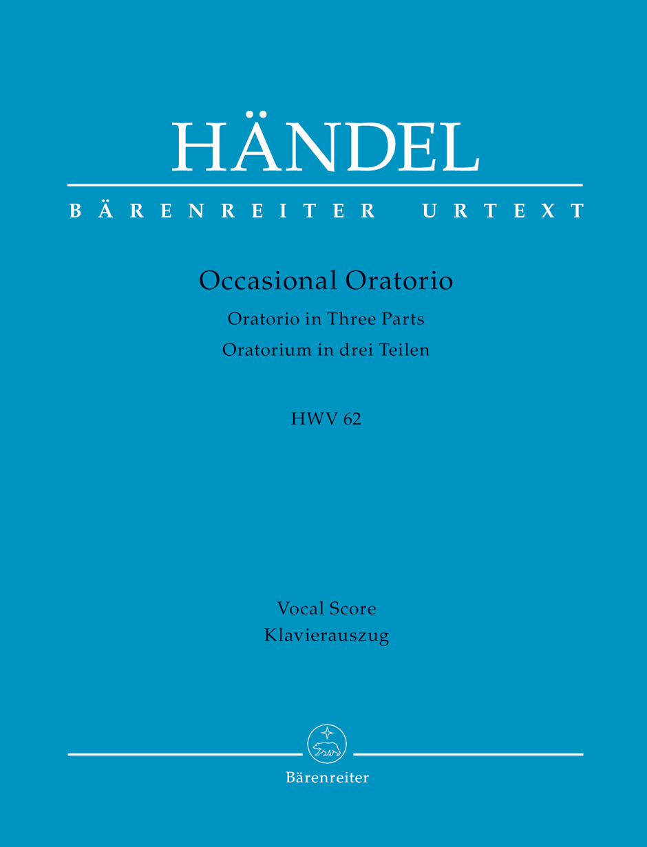 HANEDEL G.F.- ORATORIO OCASIONAL HWV 62 URTEXT