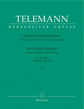TELEMANN G.P. - SONATAS CANONICAS V.1 URTEXT - OP.5 Nº1