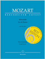 MOZART W.A. - MITRIDATE , RE DI PONTO KV 87 (74a) URTEXT