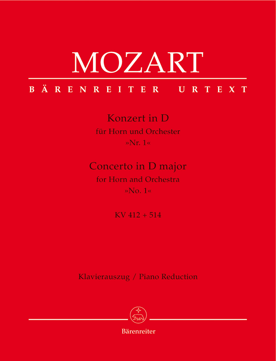 MOZART W.A. - CONCIERTO Nº 1 RE M KV. 412+514
