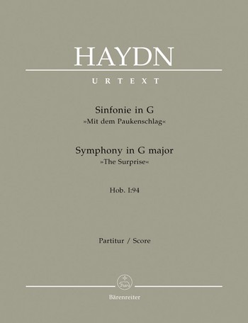 HAYDN J. - SINFONIA Nº 94 SOLM Hob. I:94  "LA SORPRESA" URTEXT