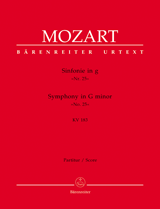 MOZART W.A. - SINFONIA Nº 25 SOLm  K. 183 (K.6: 173 dB) URTEXT
