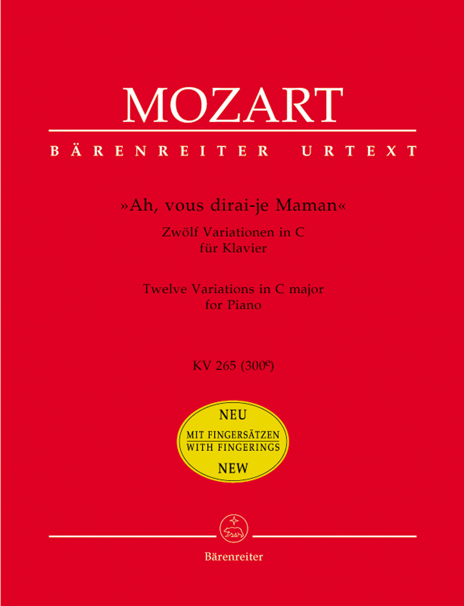 MOZART W.A.- VARIACIONES AH VOUS DIRAI-JE MAMAN K.V.265 URTEXT  DIGITADA