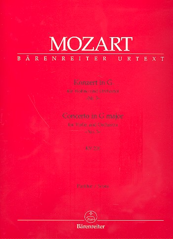 MOZART W.A. - CONCIERTO Nº3 SOLM VIOLIN URTEXT -KV216 ORQUESTA DIRECTOR