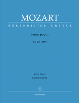 MOZART W.A. - VENITE POPULI KV 260 (248a) URTEXT