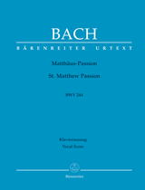 BACH J.S. - PASION SEGUN SAN MATEO BWV 244 URTEXT